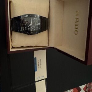 Rado Black Ceramic Chronograph with Silver Accents